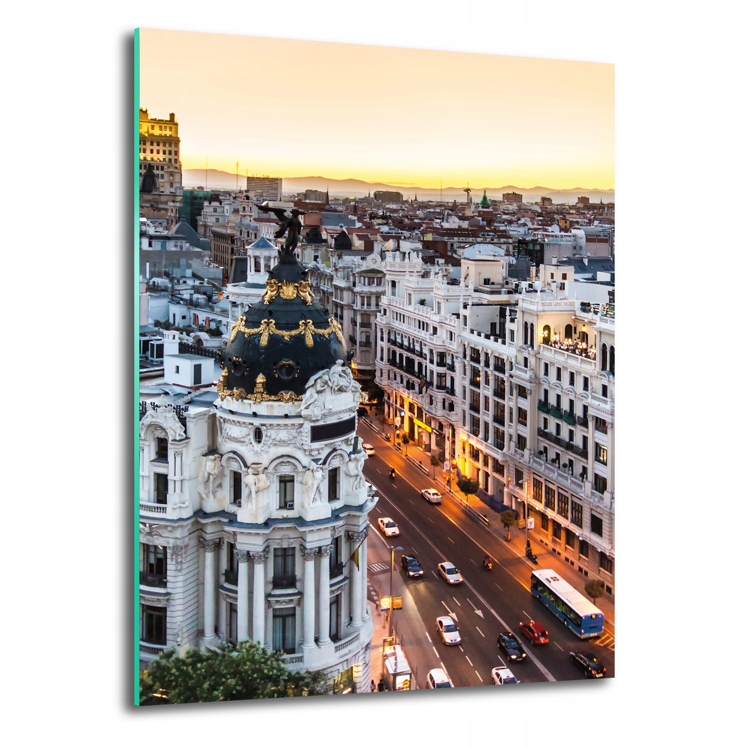 Nástenný obraz na skle Panorama Madrid štýl 70x100