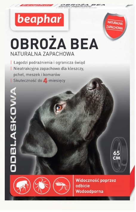 

Obraża odblaskowa dla psów pchły kleszcze 65cm