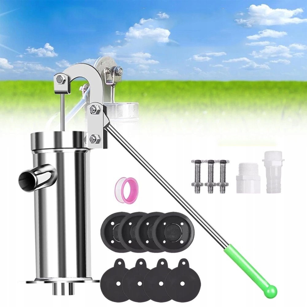 Pompa Pompka Do Wody Ręczna Ze Stali Nierdzewnej Głęboka Do Studni 10m