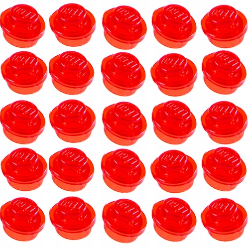 

Lego 4073, płytka okrągła 1x1, trans-red, 25szt