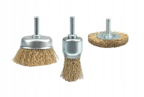 TOYA SZCZOTKI DRUCIANE Z TRZPIENIEM 3 CZ.