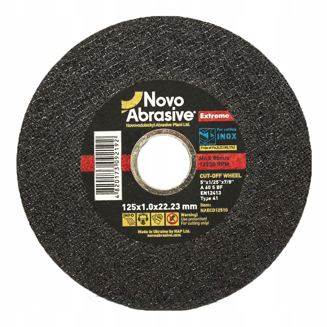 

Tarcza do cięcia metalu 125x1 NovoAbrasive Extreme