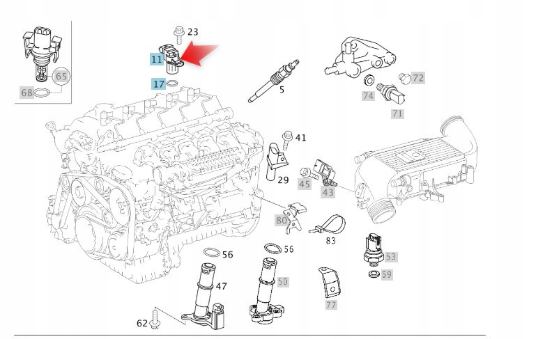 Snímač Polohy Vačkového Hřídele Mercedes Oe A0031539728
