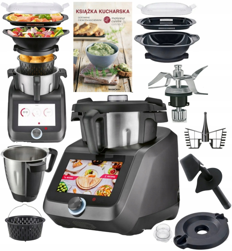 Robot Lidlomix Monsieur Cuisine Smart 1200W WiFi 2025 Antracyt Najnowszy Pl