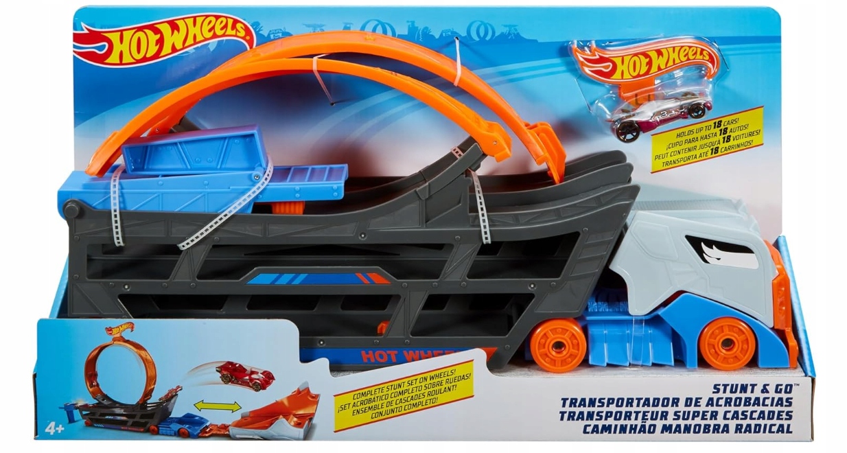 Hot Wheels Ciężarówka Tor Samochodowy samochodzik