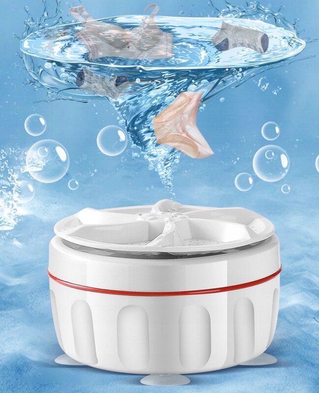 MINI SKŁADANA PRALKA WIRÓWKA PRZENOŚNA USB Kolor dominujący biały