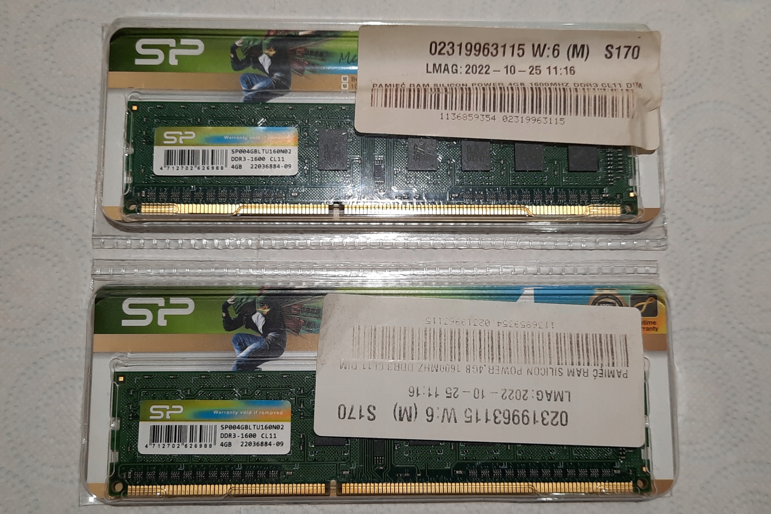2x Pamięć RAM DDR3 Silicon Power 4GB 1600MHz CL11 w Kielce