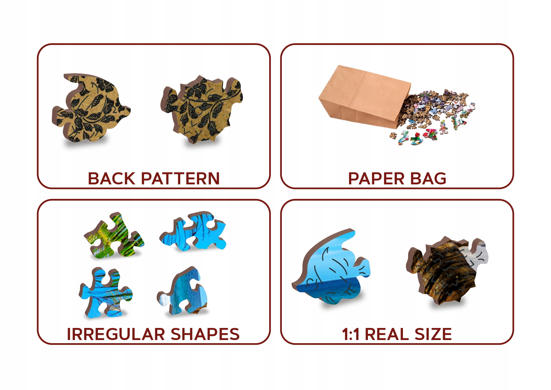 Puzzle Drewniane Paradise Island Beach 500 +5 el Marka WoodenCity