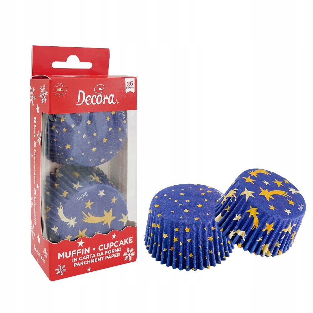 

Papilotki do muffinek Świąteczne 36 szt 50x32mm