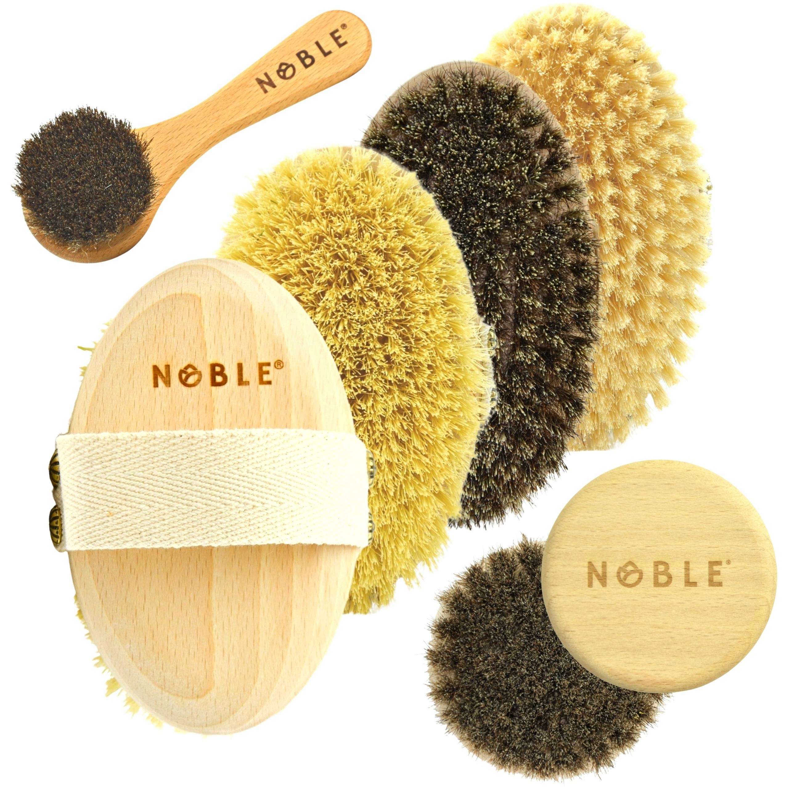 5 x masážní kartáč na suché tělo obličeje Noble