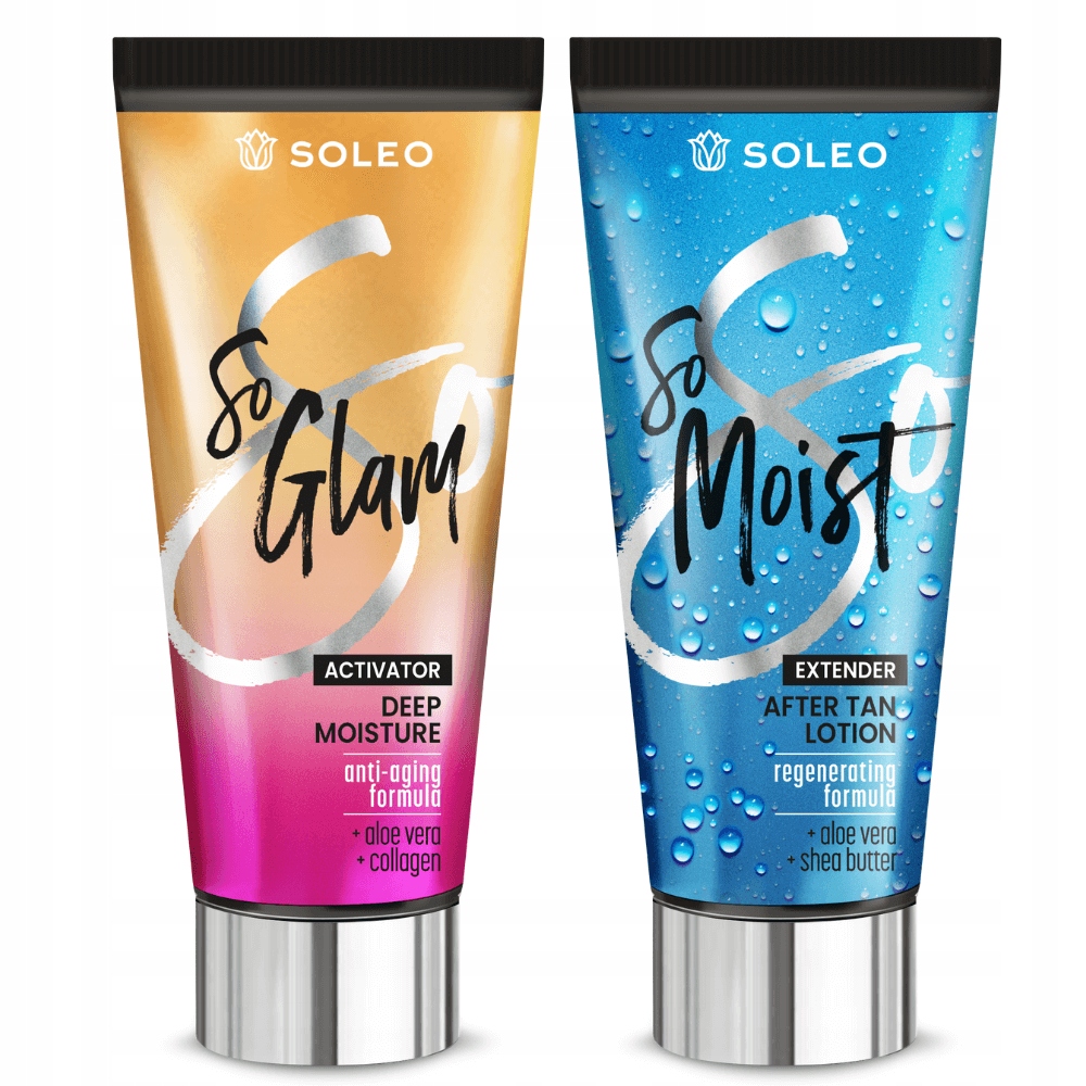 SOLEO SO GLAM 150ml PRZYSPIESZACZ OPALANIA + GRATIS BALSAM PO OPALANIU 150m