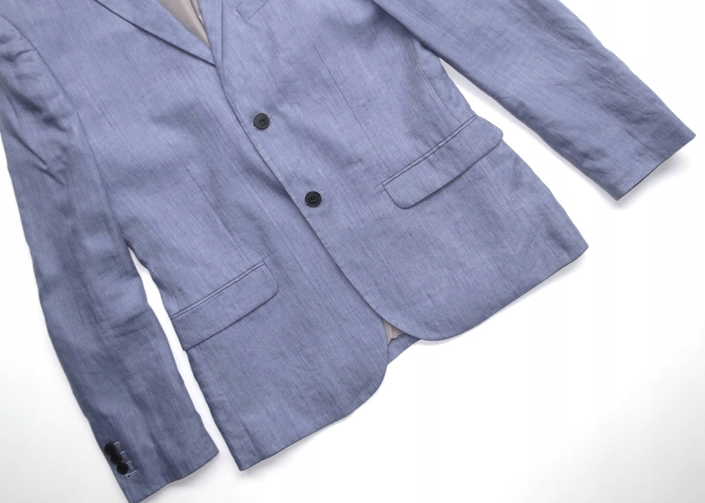 H&M 50 NIEBIESKA MARYNARKA CASUAL KLASYCZNA DOPASOWANA SPORTOWA LNIANA Model KLASYCZNY