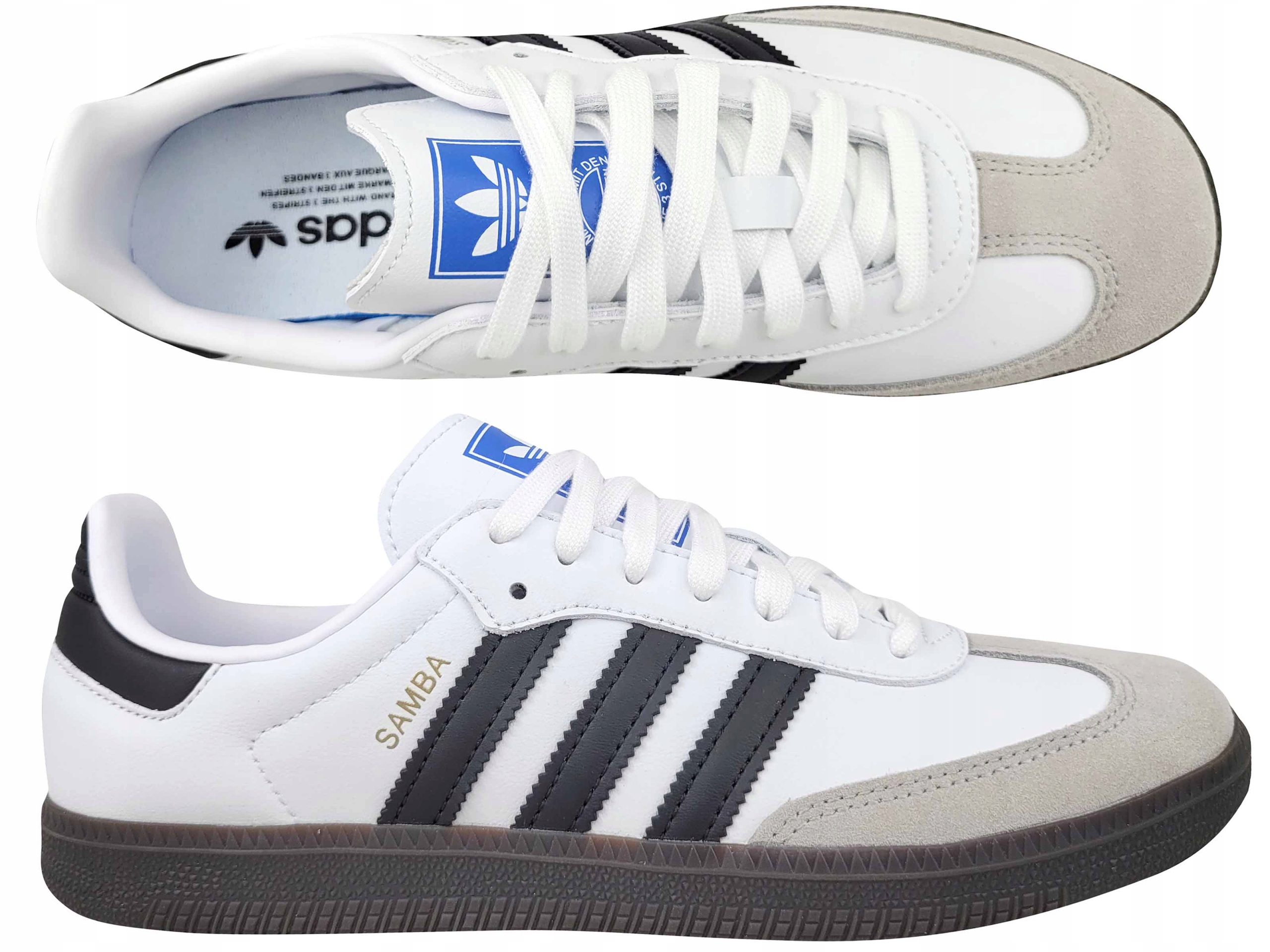 ADIDAS SAMBA OG B75806 BUTY BIAŁE TENISÓWKI TRAMPKI ORIGINALS SNEAKERS Rozmiar 39 1/3
