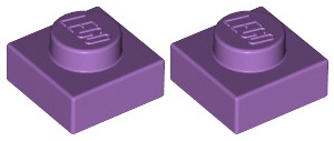 

Lego Płytka 1x1 Śr. Lawendowa (3024/4619521) 2szt