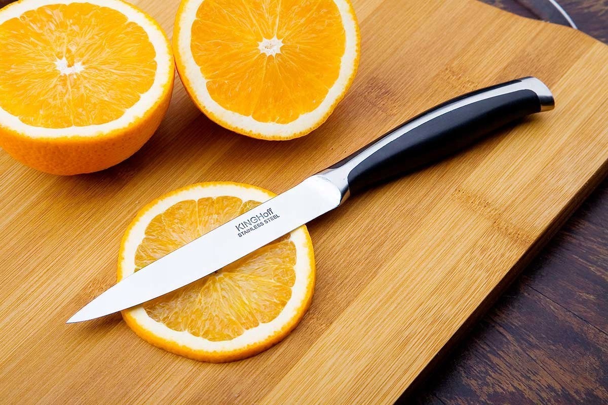 STALOWY NÓŻ UNIWERSALNY KH3427 12cm KINGHOFF Materiał ostrza inne