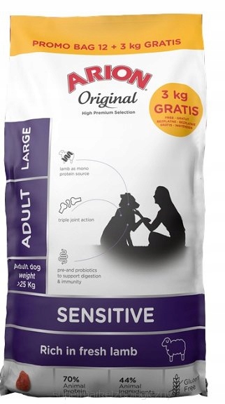 Arion Original Sensitive Adult Large Lamb suché krmivo pro psy 12 3 kg 15
