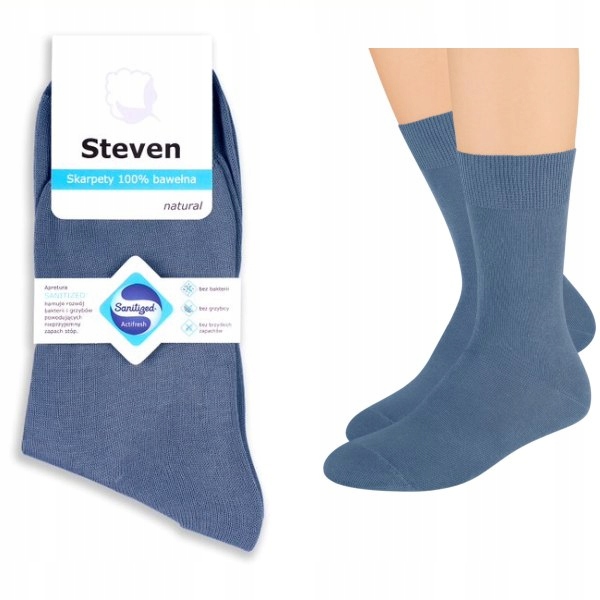 

Skarpetki bawełniane antybakteryjne Steven 055