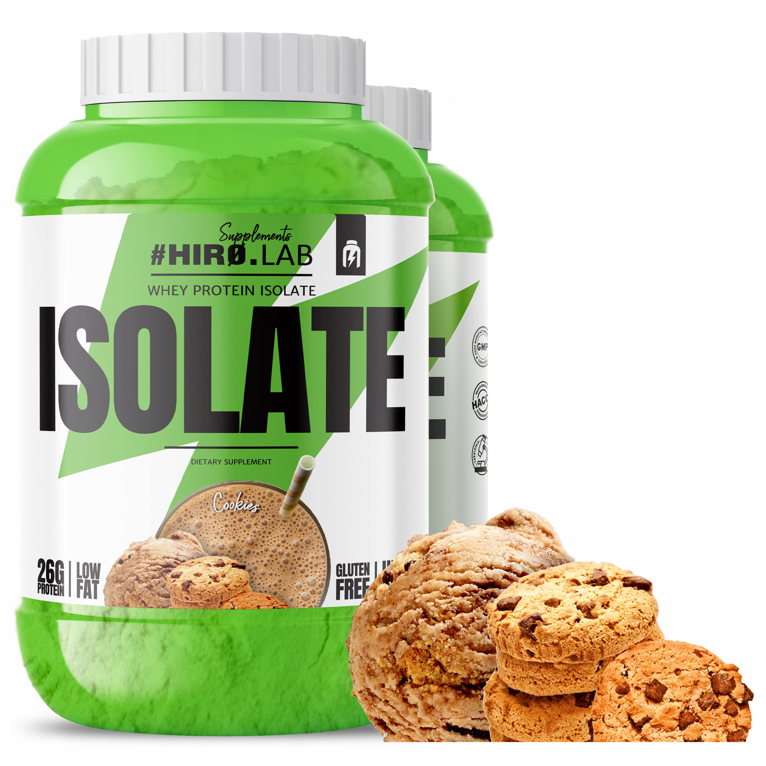 2x Protein Wpi Whey Protein Isolate Izolát Protein 1800 g Sušenky
