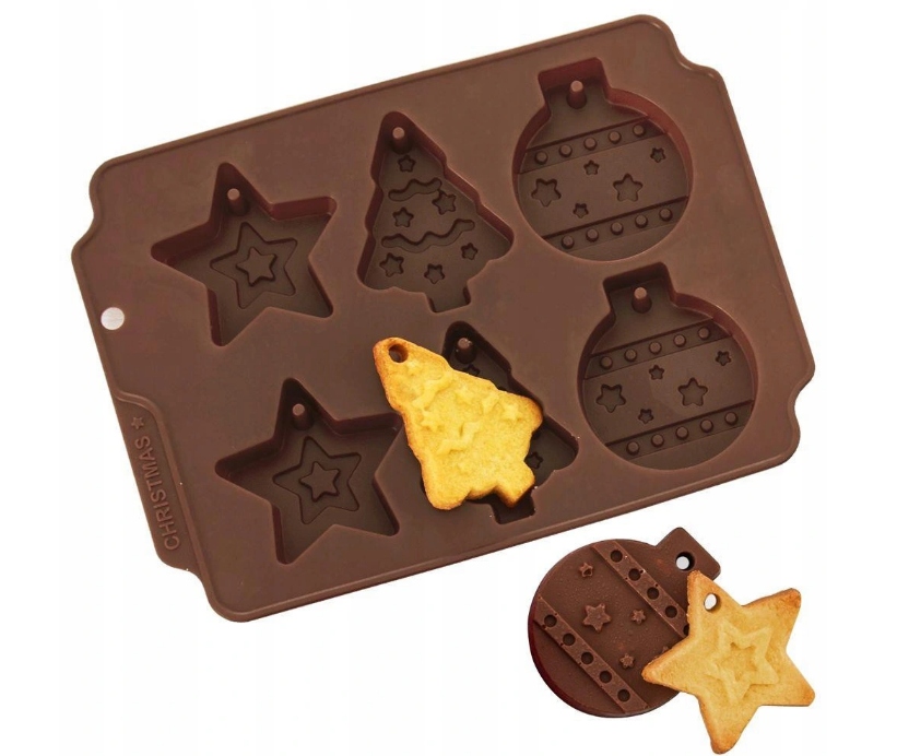 

Forma Silikonowa Do Ciastek Czekoladek Święta 6szt