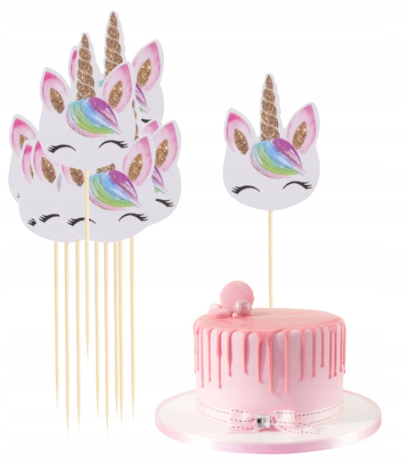 

Topper Pikery na tort Jednorożec Unicorn róg 12s G