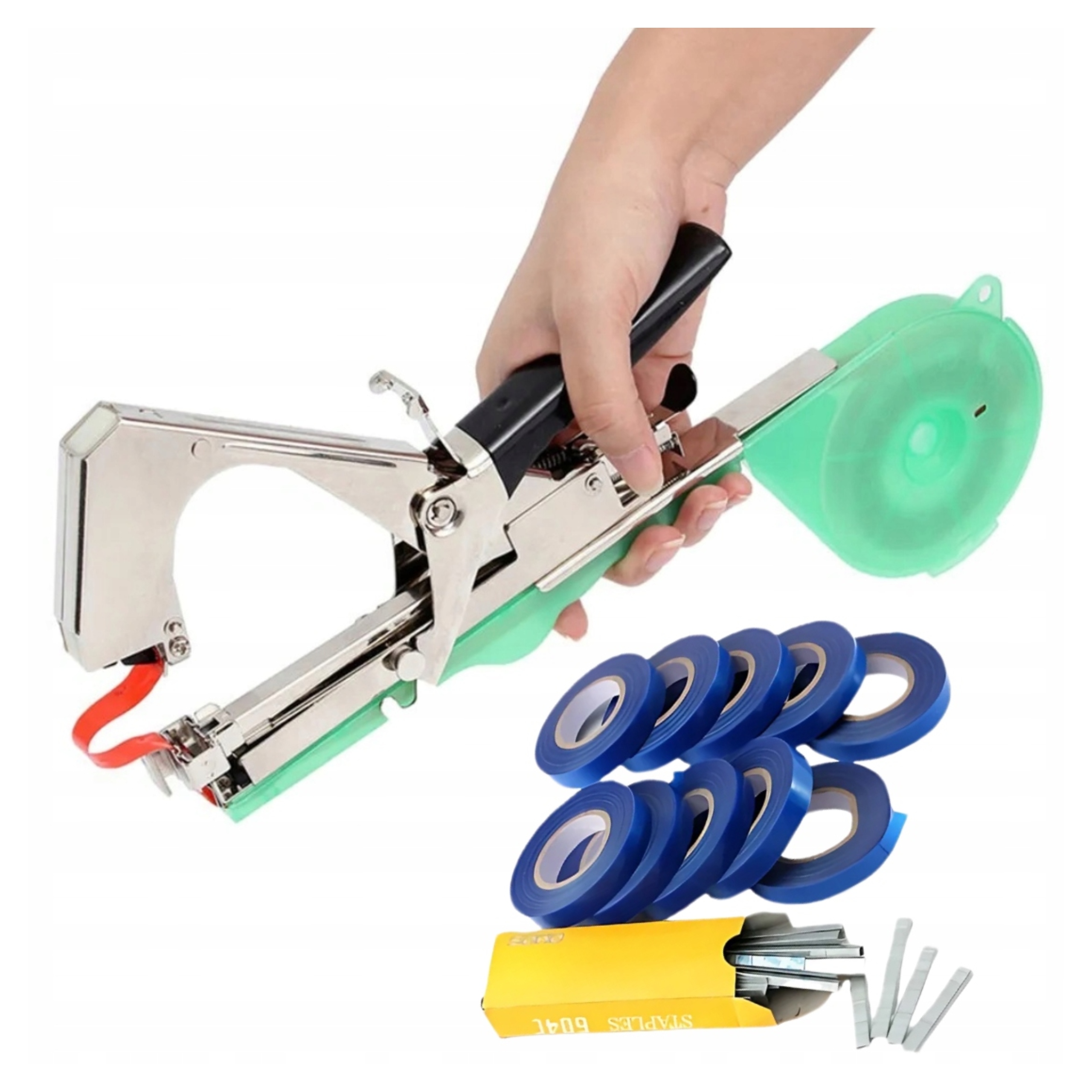 Tapener Zszywacz Do Podwiązania Roślin Pomidorów Ogrodniczy 10x Taśmy
