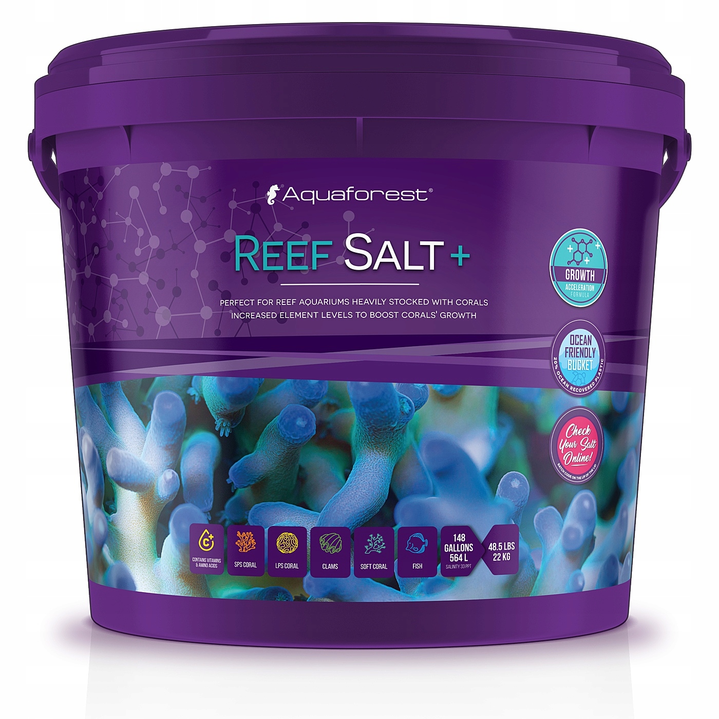 Levně Aquaforest Reef Salt+ 22kg Ideální mořská sůl pro korálovce a akvária