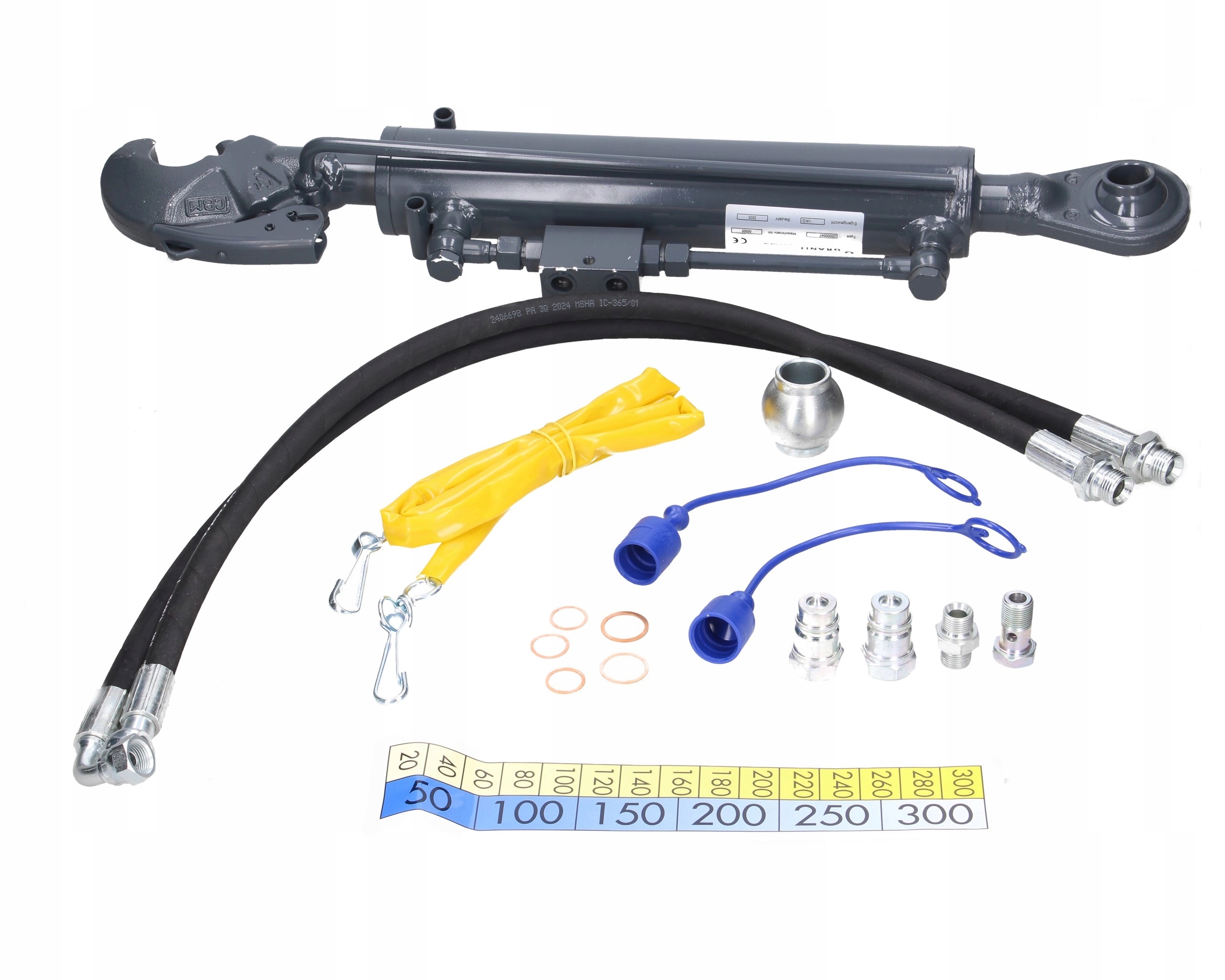 Horní spojka s hákovým úchytem a kulovým kloubem 620-900 mm kat. 2-2