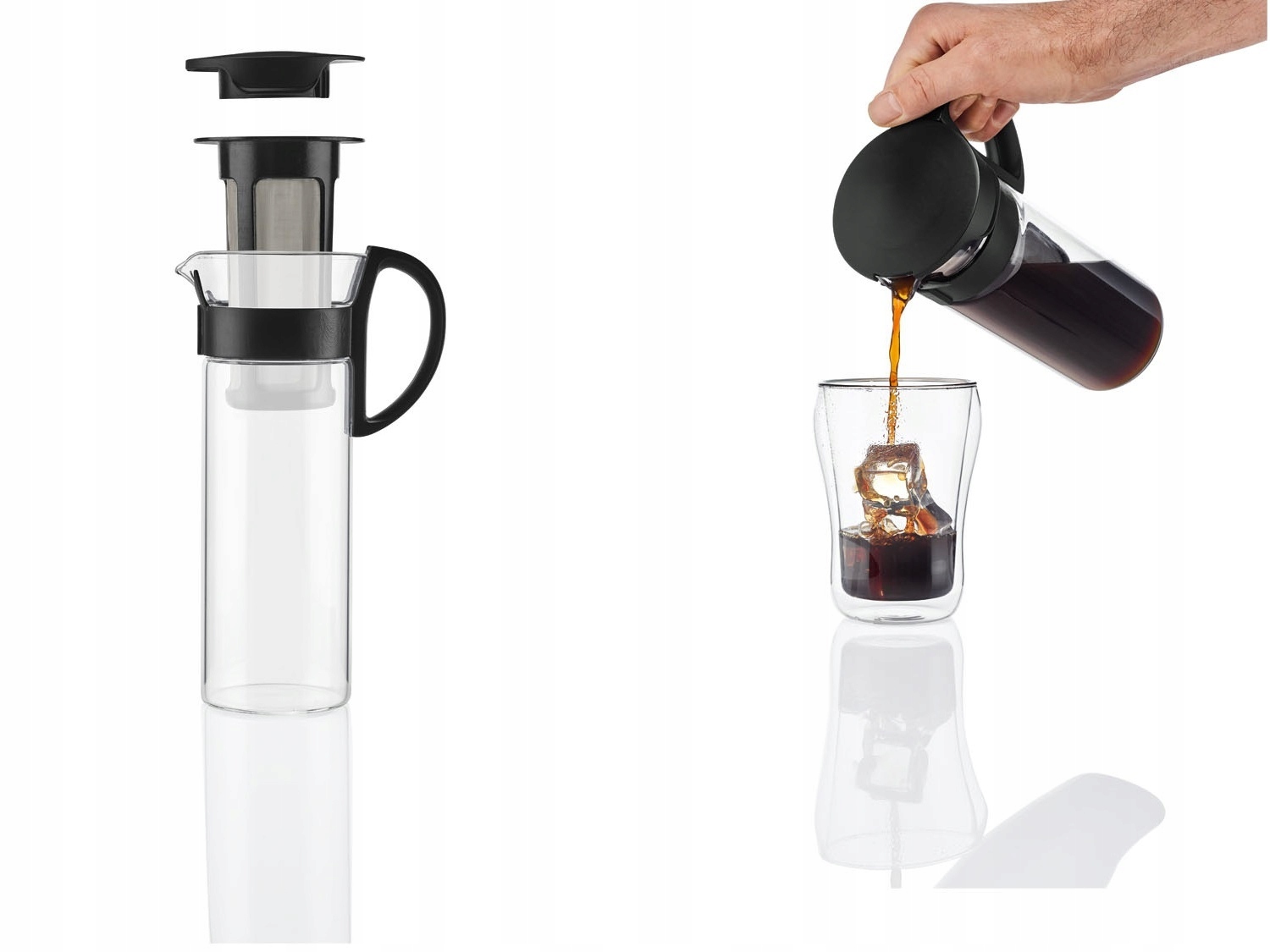 ERNESTO Zaparzacz do kawy Cold Brew, szklany, ze zintegrowanym filtrem
