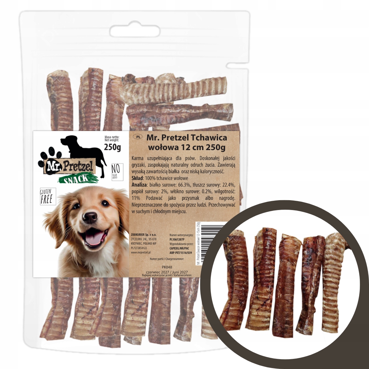 PRZYSMAKI DLA PSA MR PRETZEL TCHAWICA WOŁOWA 12 CM 250G