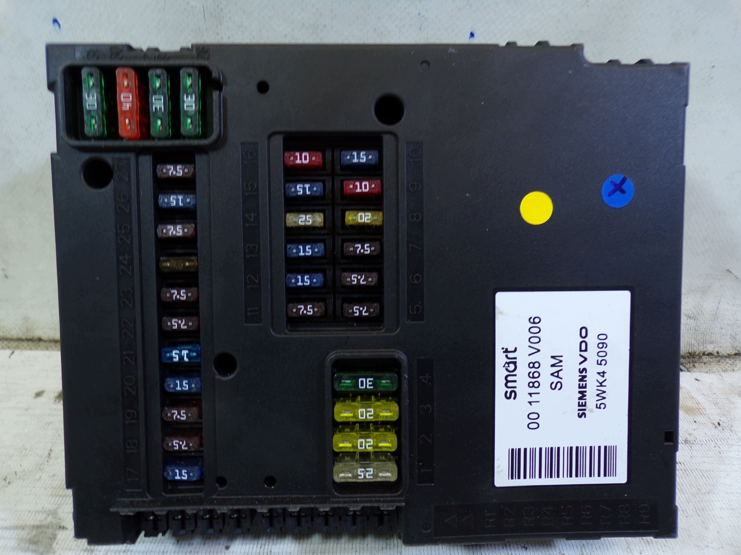 modulo BSI SAM SMART FORTWO 5WK4 5090 / 0011868 V006 (SK2)