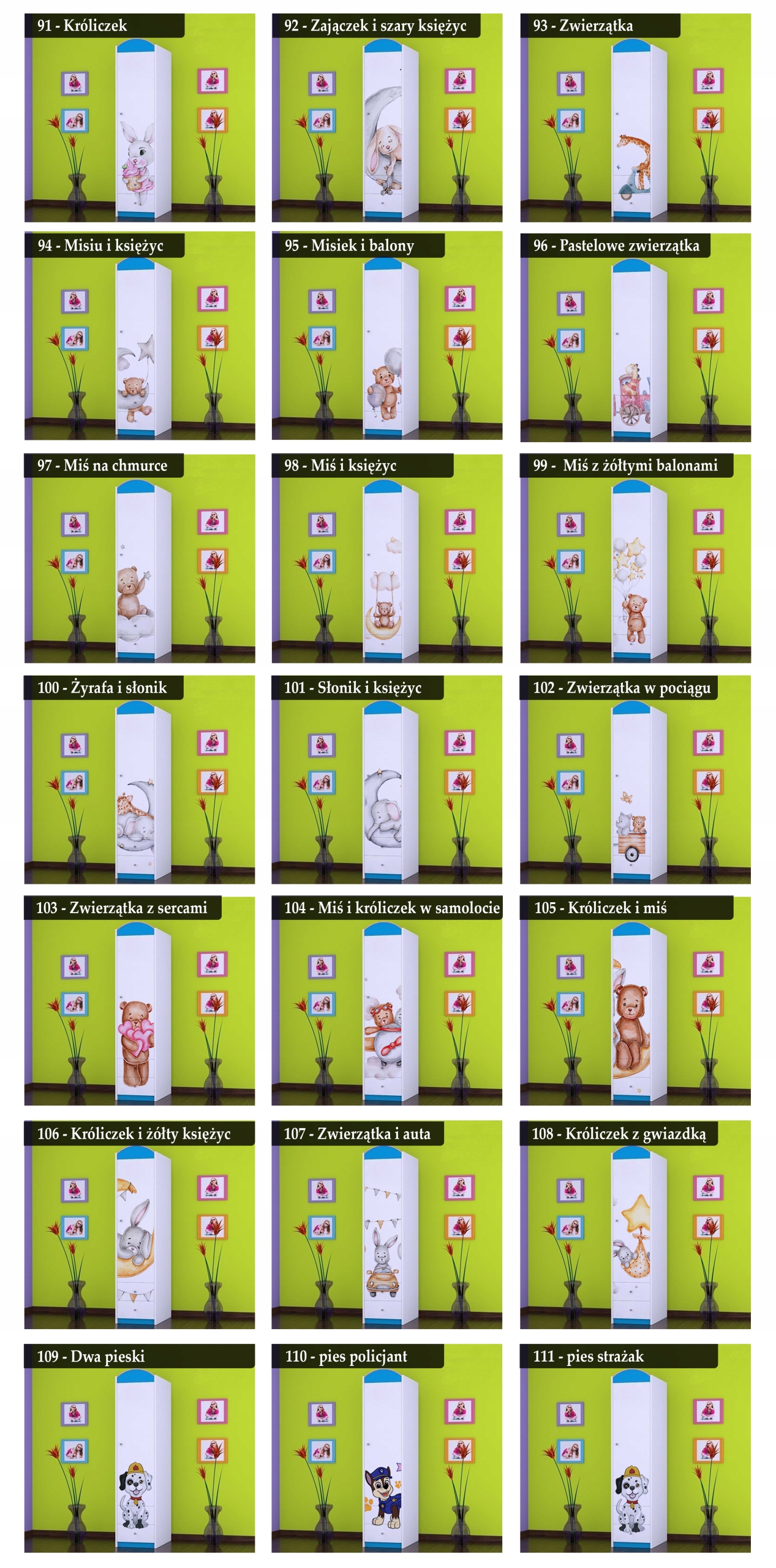 SZAFA HAPPY SZ01-A - BŁĘKIT - MEBELKI DZIECIĘCE Kolor odcienie niebieskiego