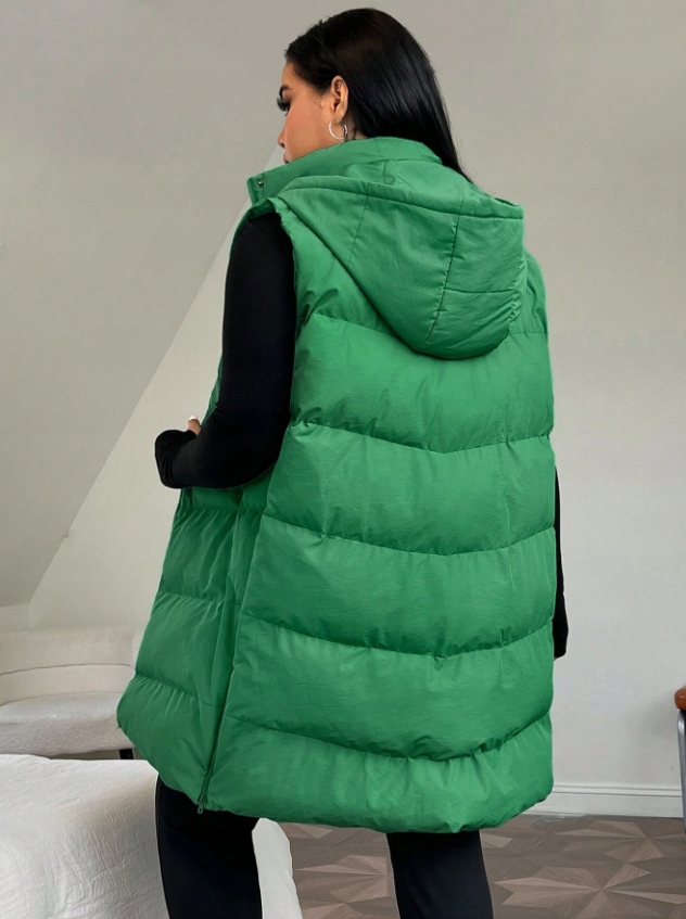 SHEIN KAMIZELKA PUCHOWA DAMSKA ZIELONA PLUS SIZE R.4XL Y507024 Marka Shein