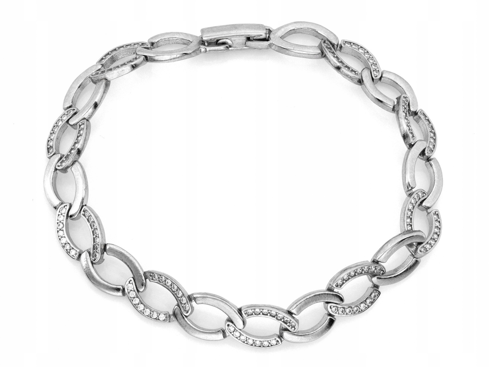 Dámský náramek ze stříbra 925 Pancerka s zirkony jako dárek r19