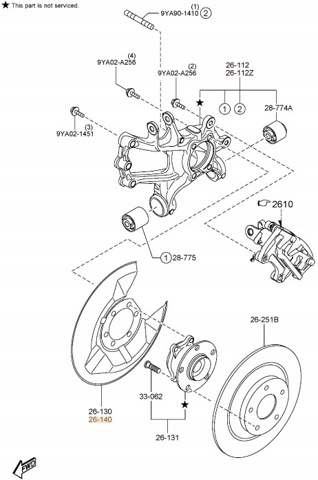OSŁONA TARCZY HAMULCOWEJ TYŁ LEWA MAZDA 3 BM 6 GJ CX-5 KF ORYGINAŁ Stan opakowania oryginalne