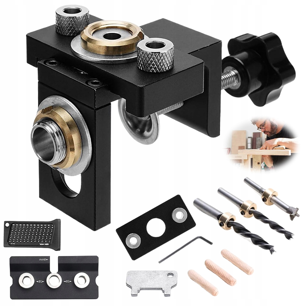 3V1 Šablona Pro Spojování Excentrů 8/10/15 mm Kolečkových Pro Vrtání Otvorů