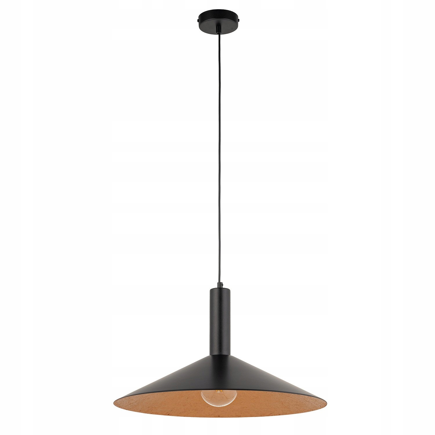 Závesná lampa v tvare kužeľa s medeným stredom Capri Sigma Lighting