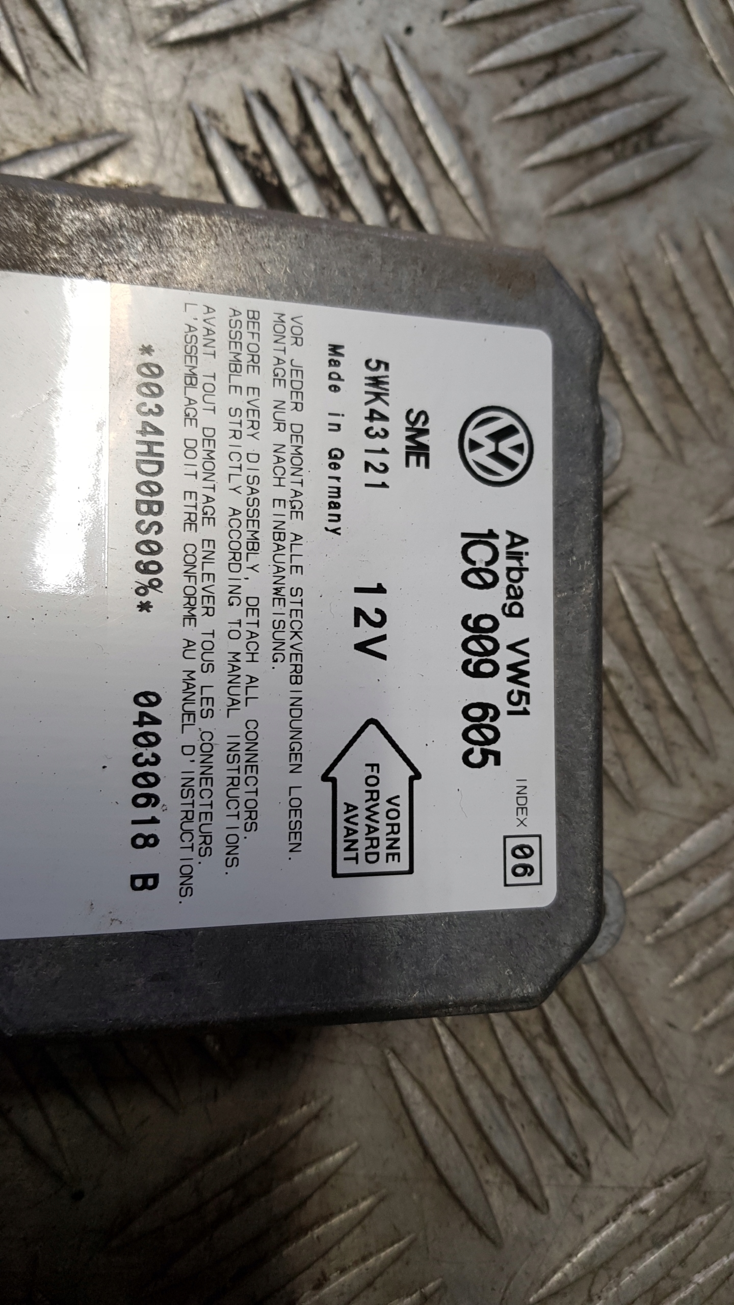 VW SHARAN ALHAMBRA GALAXY LIFT modulo airbag 1c0909605