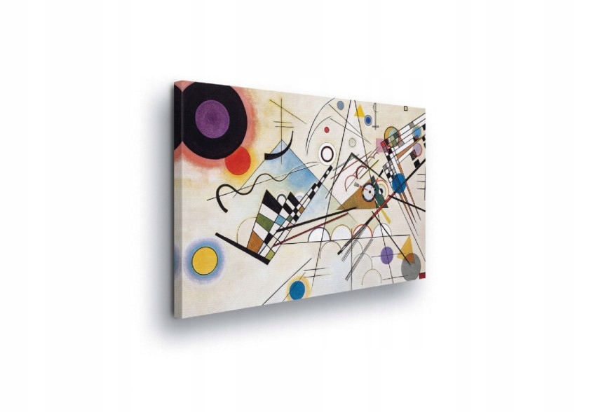 Obraz 100x75 Abstrakce geometrické postavy linie kruhy trojúhelníky Kandinsky