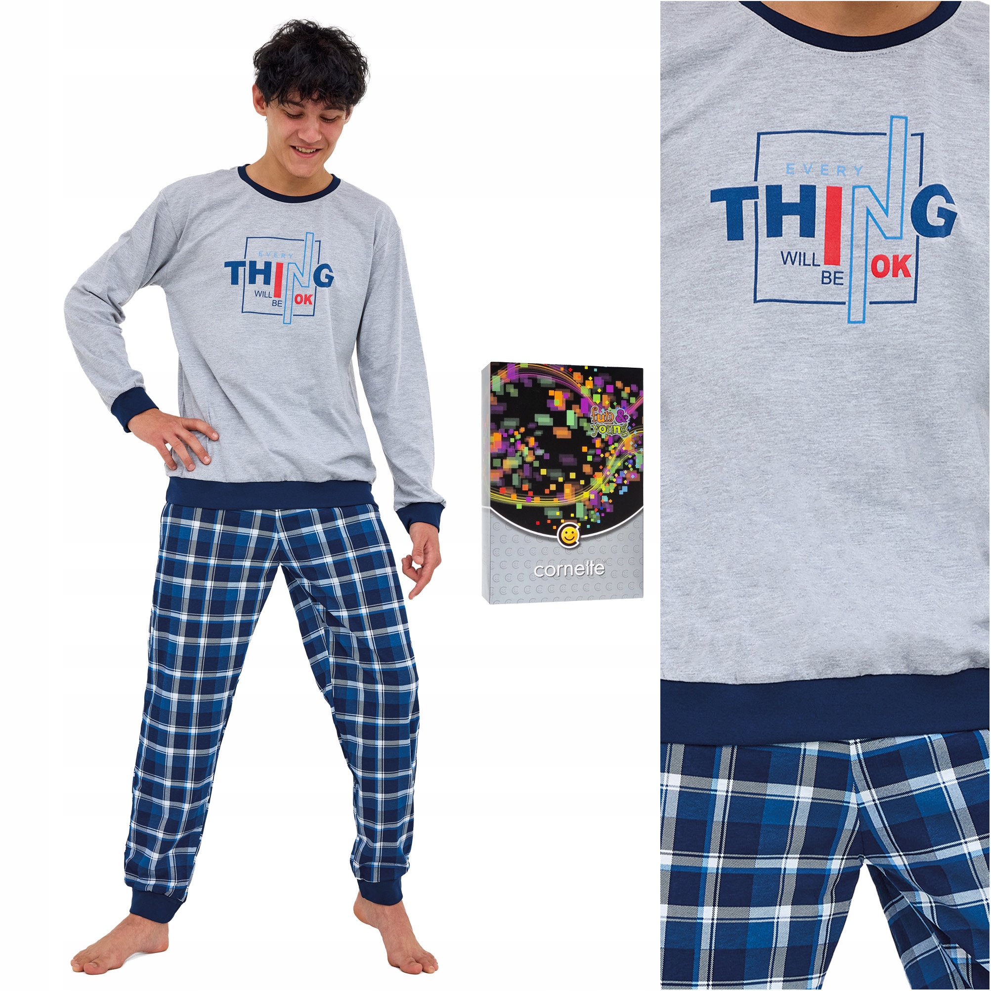 Piżama młodzieżowa chłopięca bawełniana Cornette 967/54 Thing 176 M