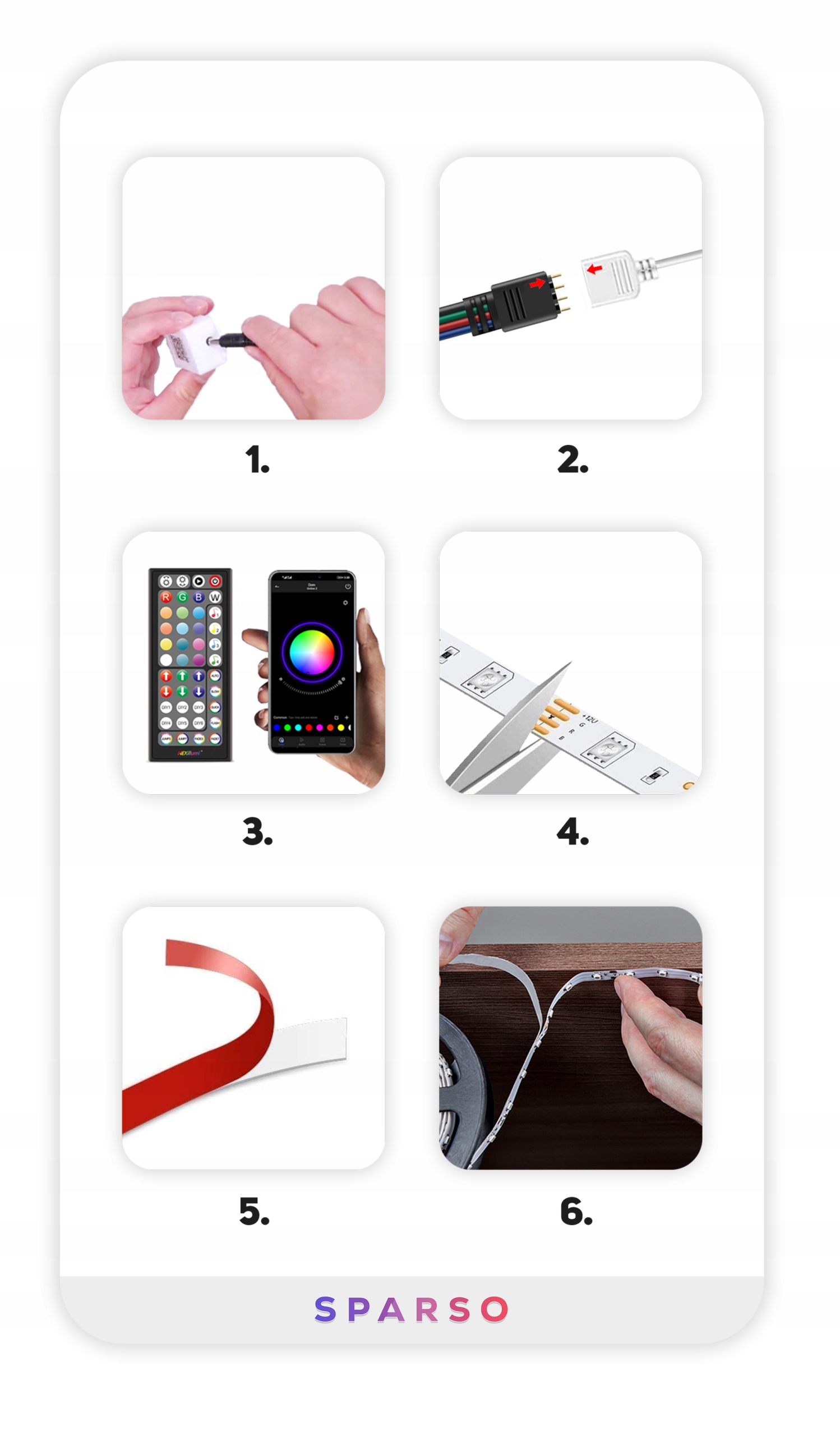 TAŚMA LED RGB KOLOROWA 5M LEDY 230V 12V z PILOTEM APLIKACJA MUZYKA Zestaw Klasa ochronności II