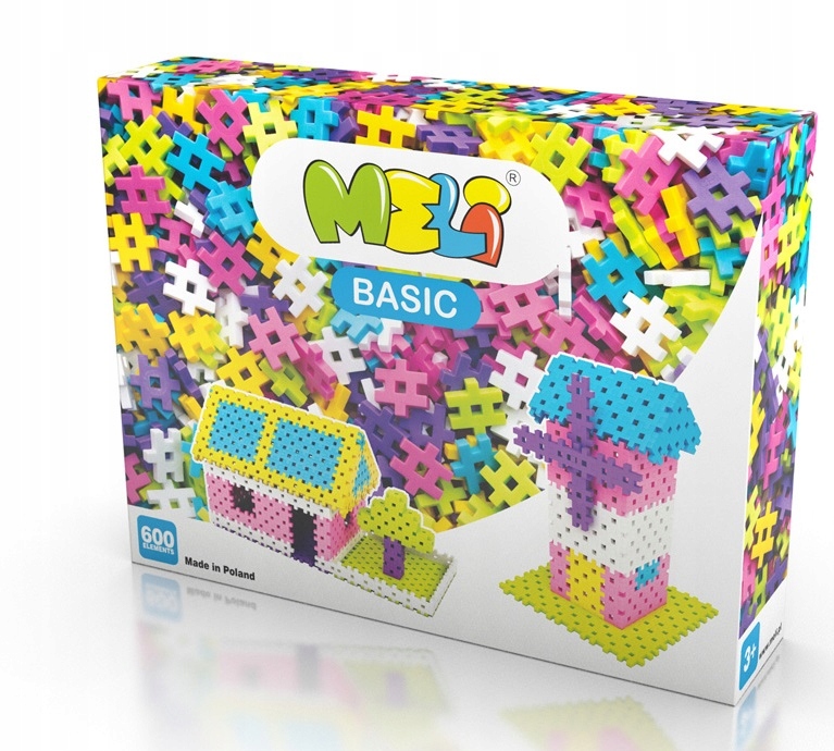 

Klocki Konstrukcyjne Wafle Meli Basic Pink 600EL.