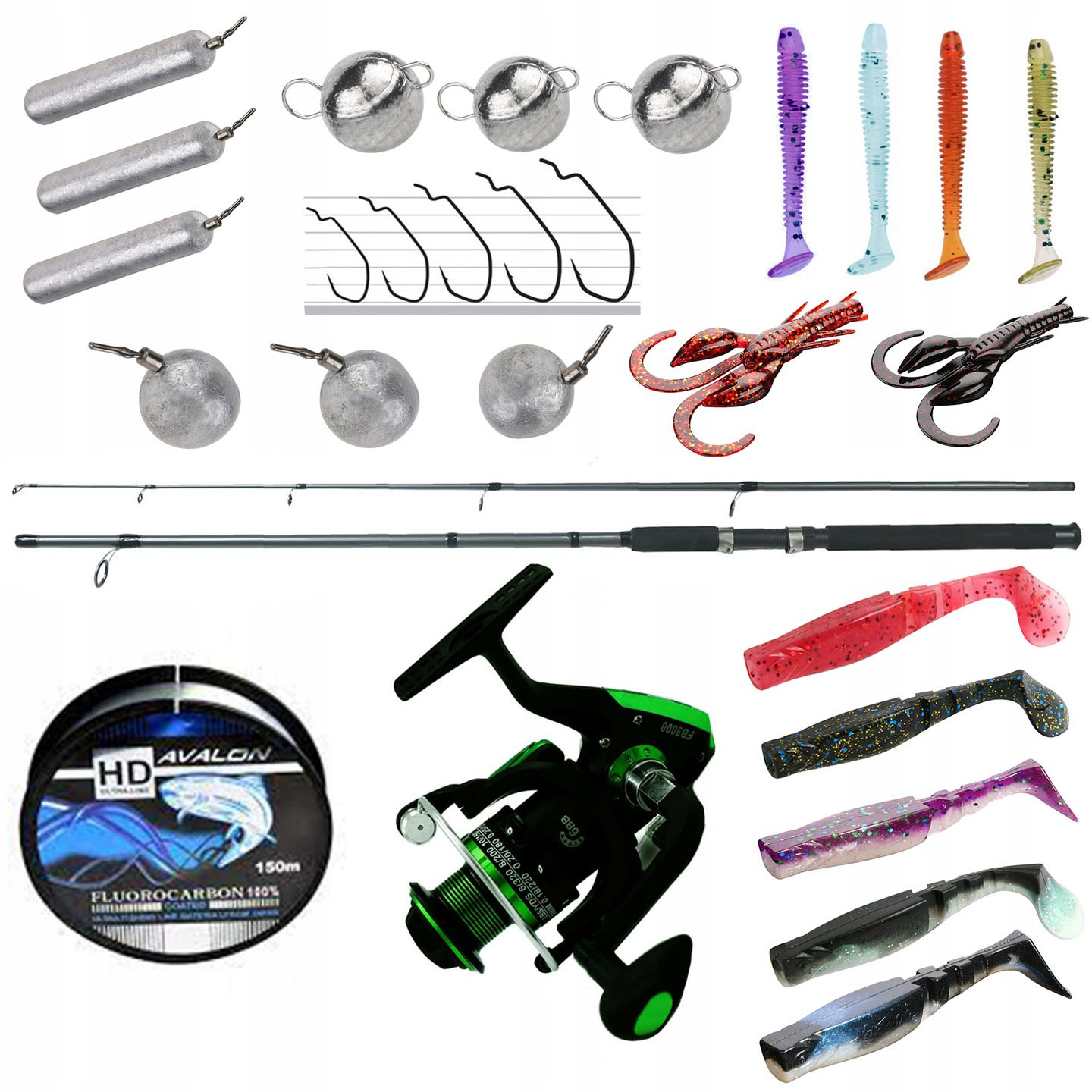 Sada Spinning Jaxon HWS240 Drop Shot Akcesoria Mikado Okoń Dárek