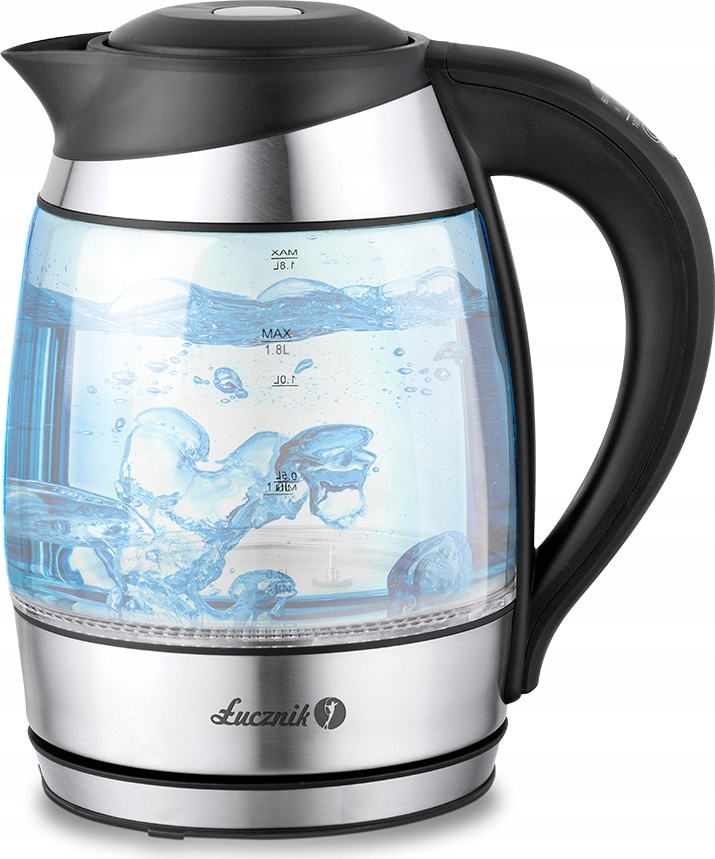 Skleněná elektrická varná konvice s regulací teploty