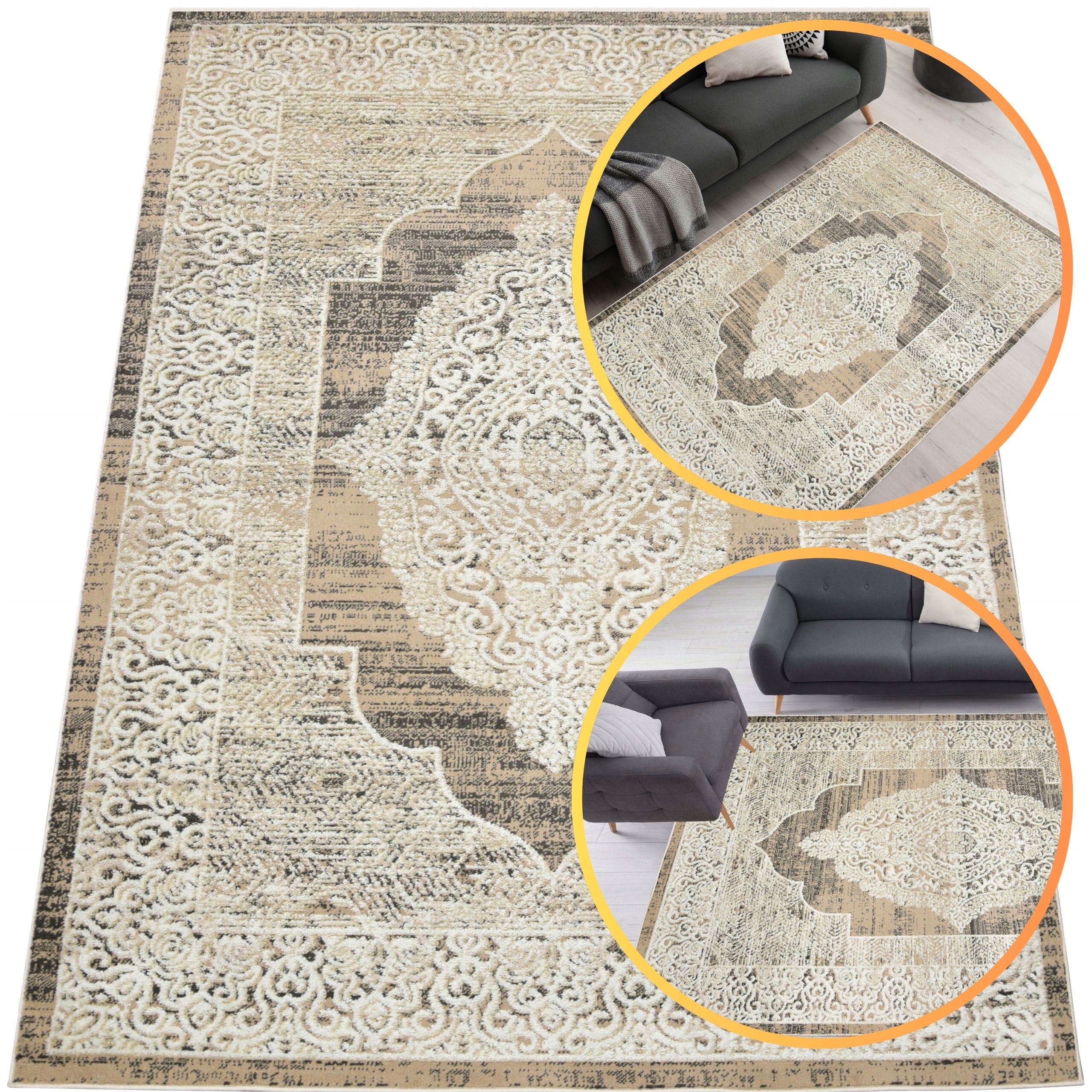 Koberec 200x300 Laila Béžový Koberce Do Obýváku Koberec Do Ložnice Klasický