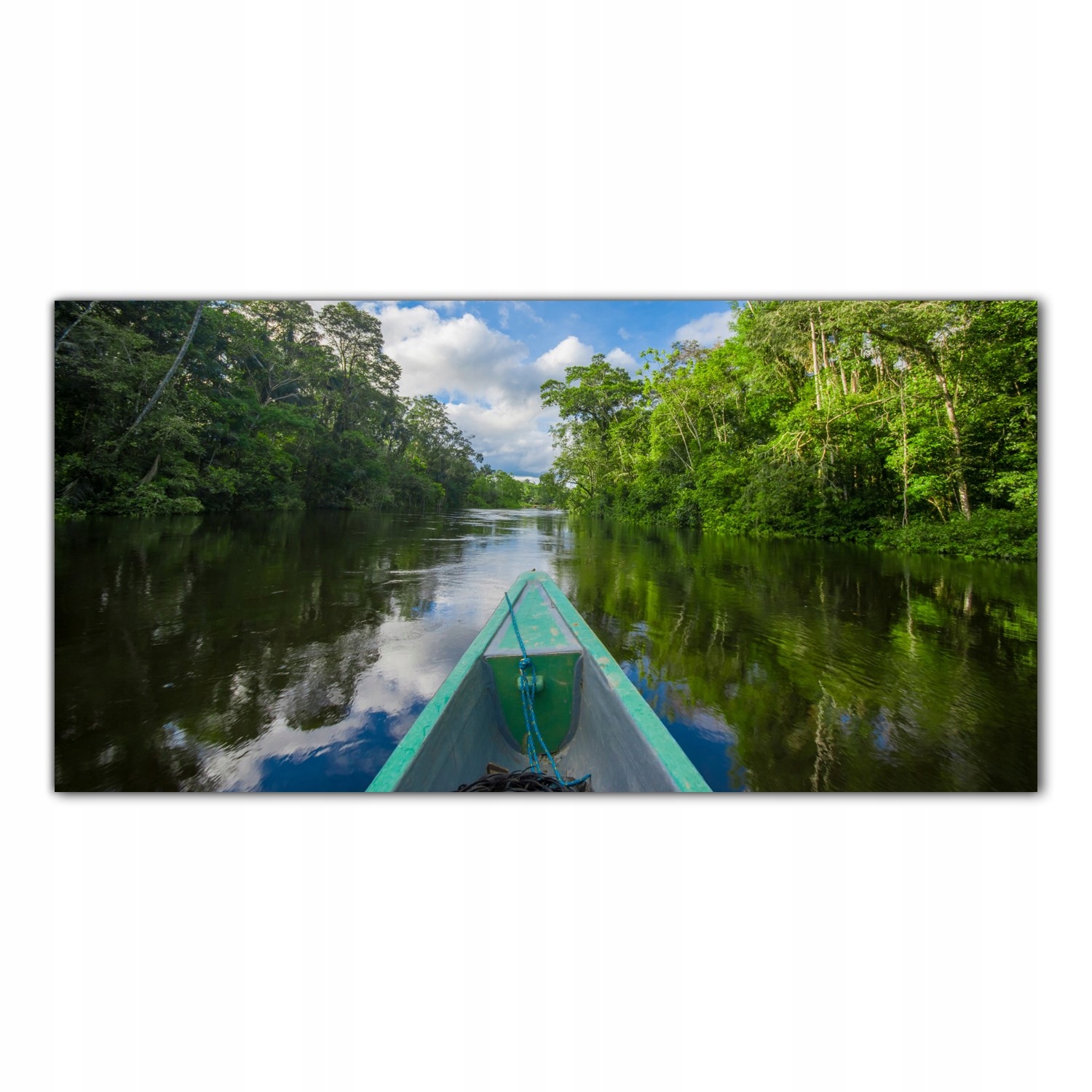 

Obraz na szkle Foto Łódka Dżungla Amazonka 140x70