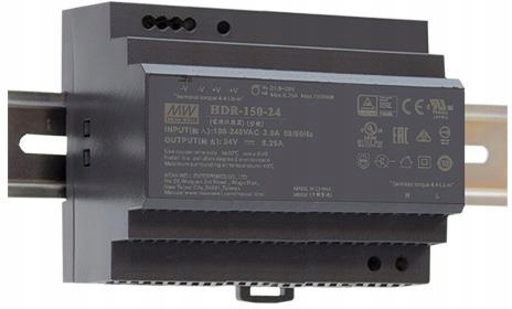 Impulzný Napájací Zdroj Na Lištu Mean Well HDR-150-12 12V/150W/11.3A