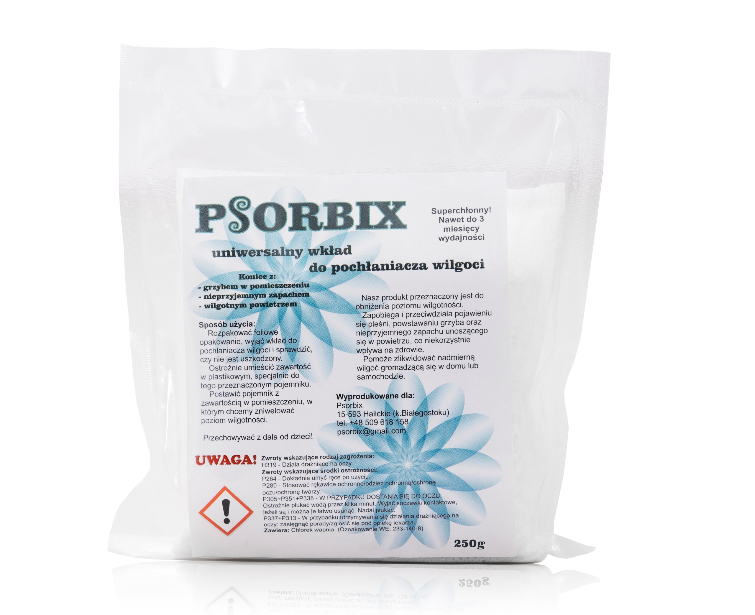 

Pochłaniacz wilgoci wkład osuszacz 250g x 40 szt