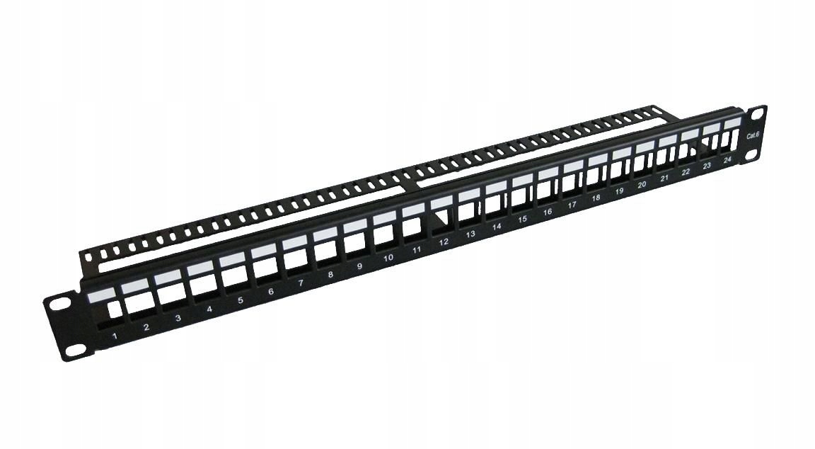 Prázdný patch panel MicroConnect 19", 24-portový,