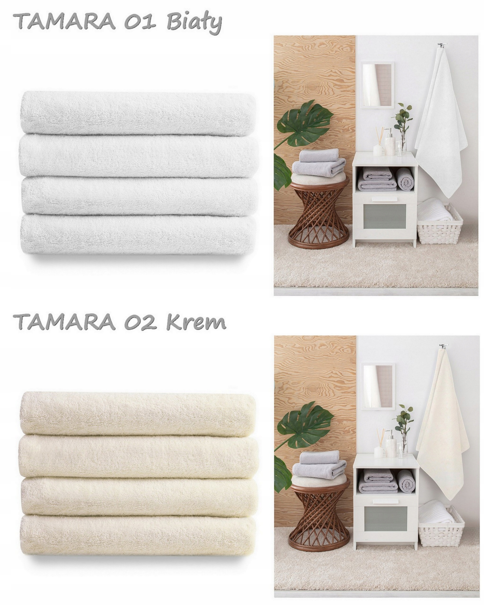 Zestaw 4 RĘCZNIKÓW kąpielowych plażowych bawełnianych DUŻYCH 70x140 Kod producenta Ręcznik 4x 70x140 komplet kąpielowy