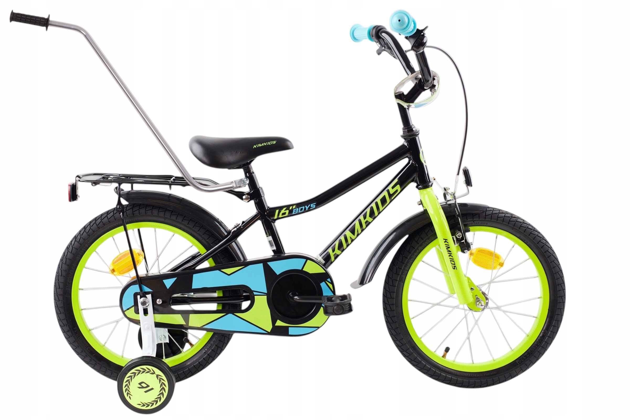 Rower 16 Cali Rowerek dla Dzieci Chłopca dla Chłopaka Kółka Boczne Popychac